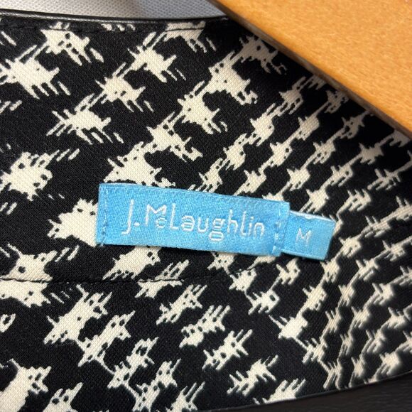 J. McLaughlin Fit & Flare Sleeveless Dress Size Medium Houndstooth C019 -3 - Picture 14 of 14